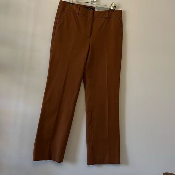 NWT Talbots Newport Trouser Pants Women's Brown Dress Pants Size 6P - Picture 1 of 14
